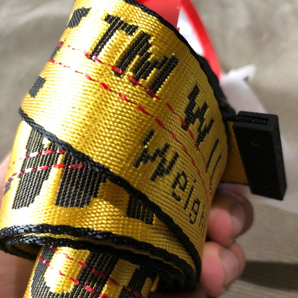 *RESTOCKED* Off-White Yellow Industrial Belt - Picture 2 of 5